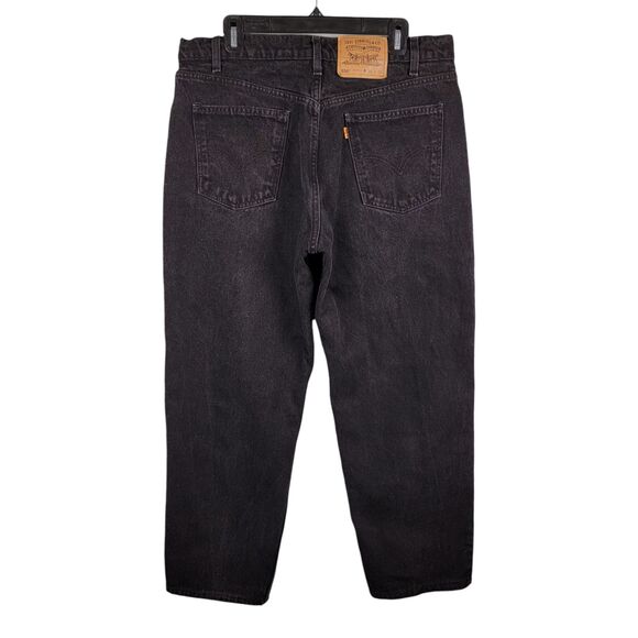 Vintage Levi's 550 Jeans Men's 34x29 Black Relaxed Fit Orange Tab 90s Grunge - Picture 1 of 9